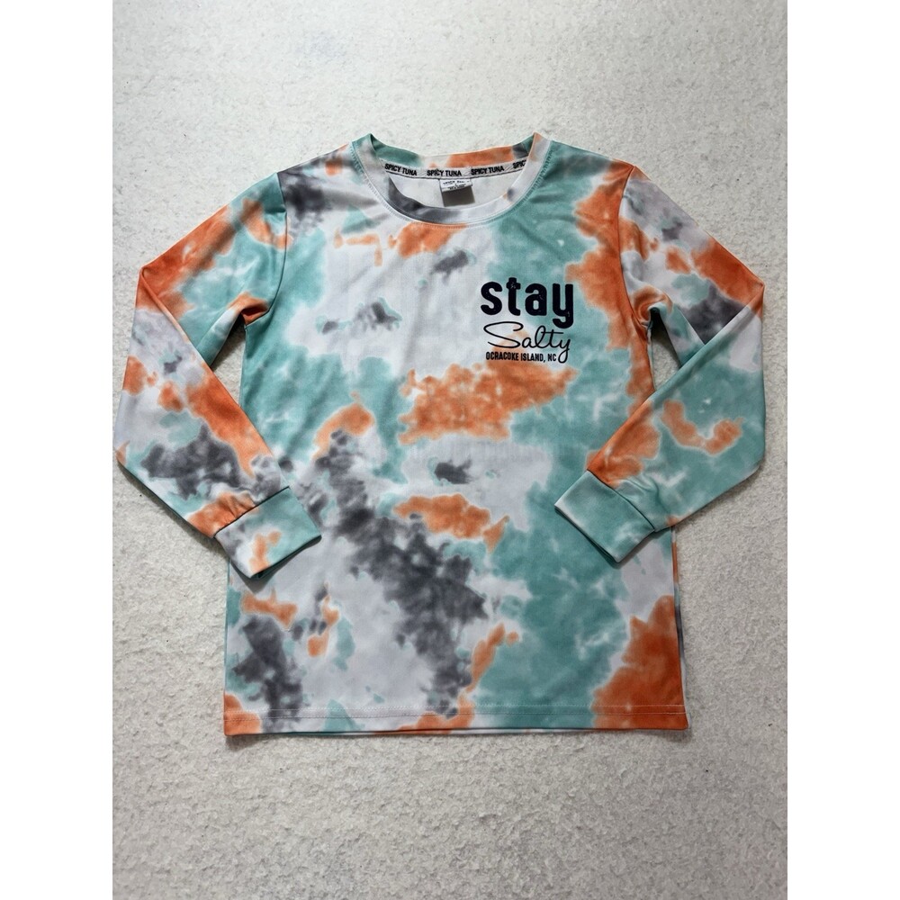 Kids Long Sleeve Fishing Beach Pool Cooling Size L 14/16 UV Sun Protection SPF
